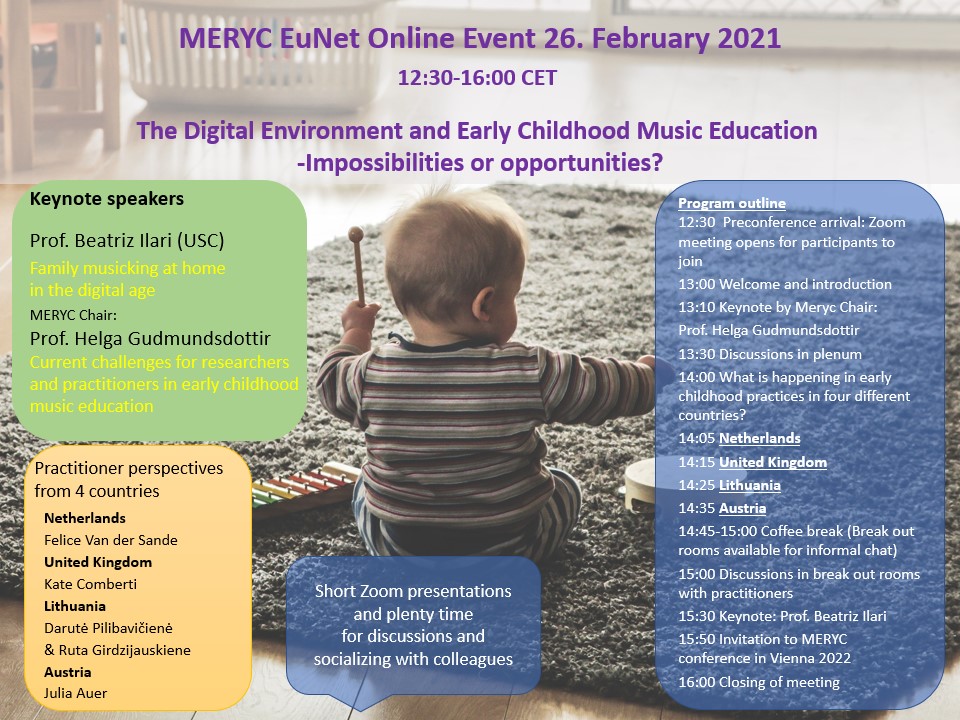 MERYC Online event advertisement and program outline