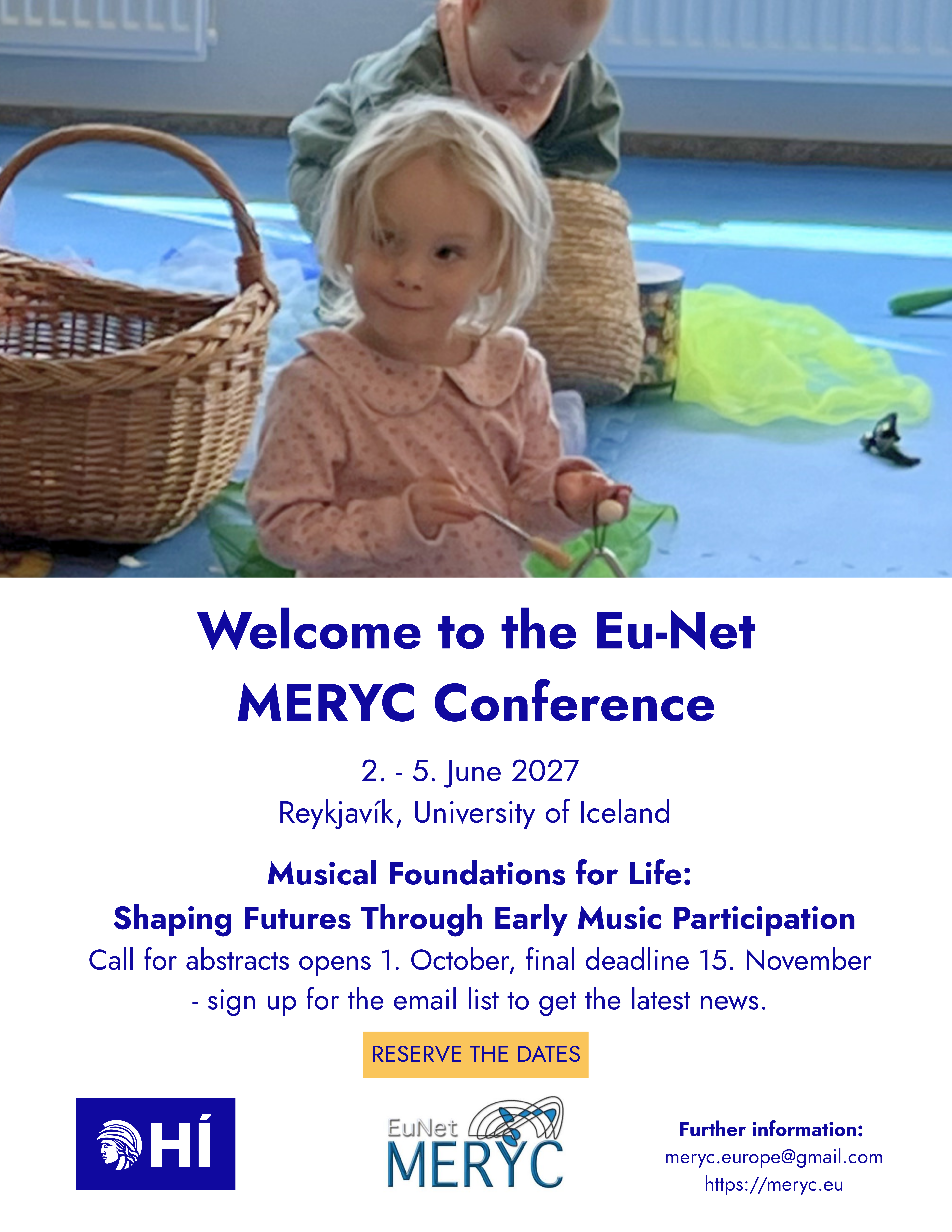 Announcing Next EuNet MERYC Conference 13th Conference of the EuNet MERYC 2. - 5. June 2027 in Iceland (A4 (Landscape)) (Portrait)